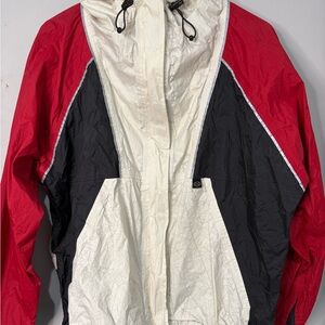 Vintage Harley-Davidson Cream, red and dark blue windbreaker